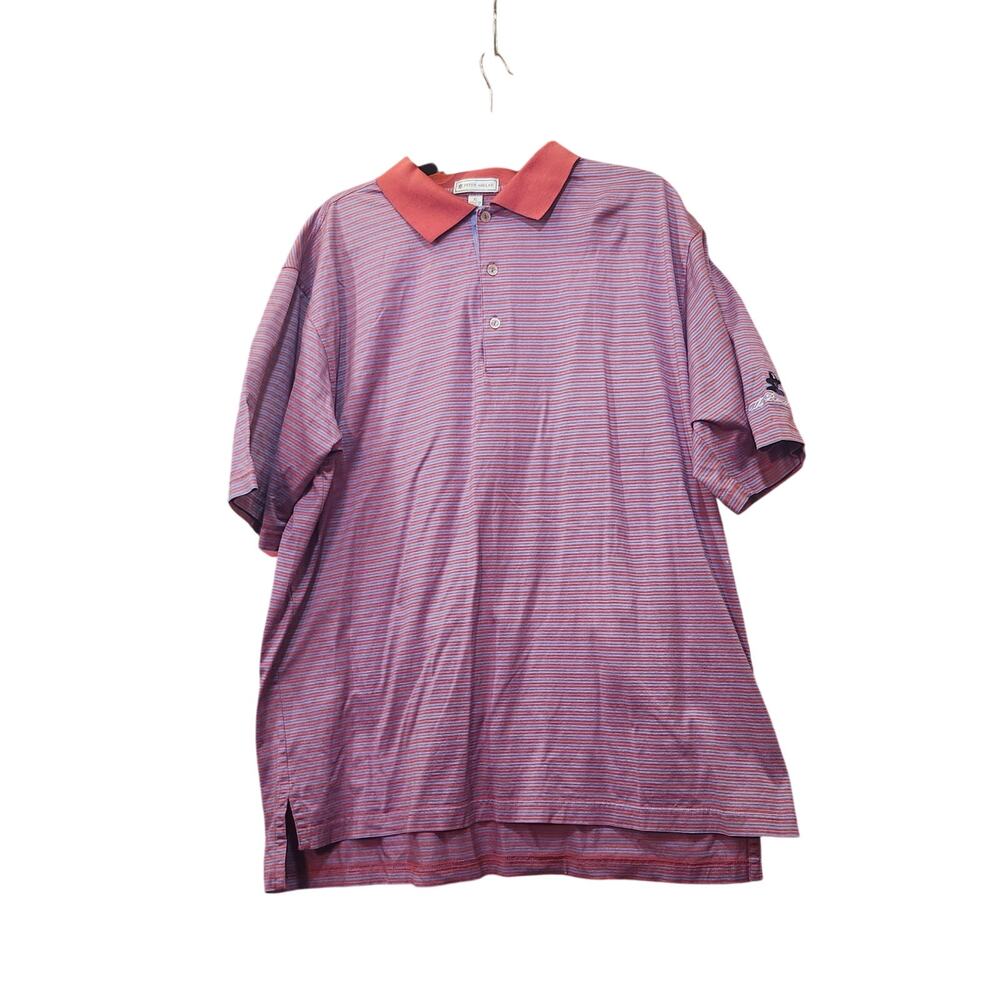 Mens Peter Millar 3X Extra Long Performance Jersey Golf Polo Jubilee Stripe